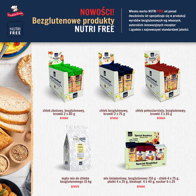 NOWOŚCI produkty bezglutenowe NUTRI FREE 07.2024 reklama FB